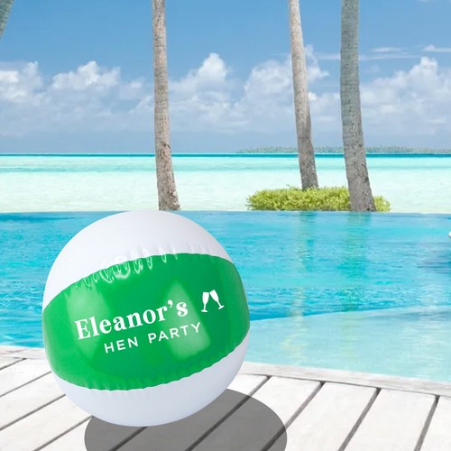 Personalised Hen Party Pink Beach Ball 9" Inflatable Bridal Hen Do Favours Bride - Picture 15 of 18