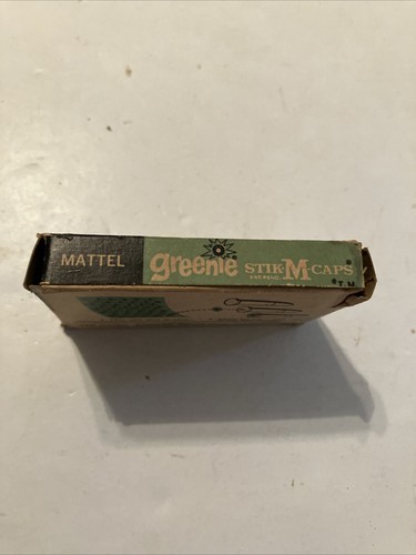 1958 MATTELL GREENIE STIK-M-CAPS BOX ONLY - Stick-Em On..Peel-Em Off SAFE! - Picture 8 of 10