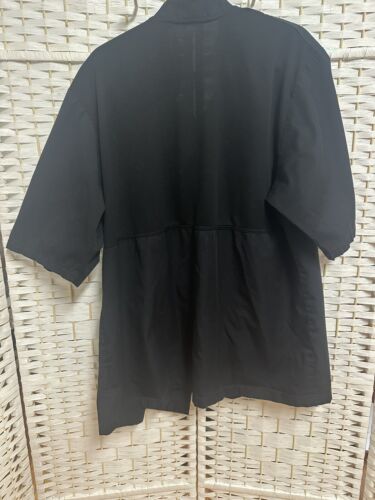 Chef Works Shirt Unisex L Black Cook Uniform Button Up Work Polyester Cotton - Picture 6 of 8