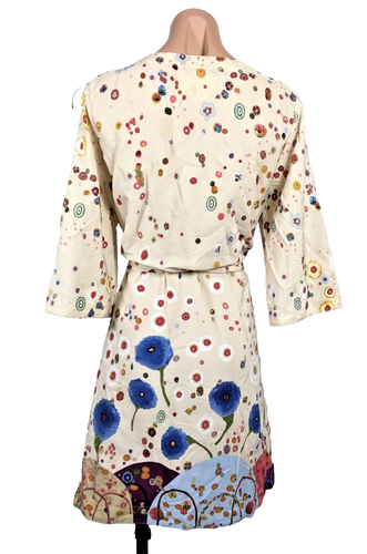 Anthropologie Diane Pieri Kiran Glanz Morgenmantel kleiner Kimono Kunst zum Tragen Boho - Bild 2 von 6