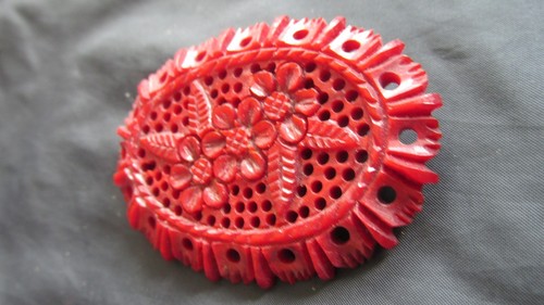 GABLONZ Antique Czech/Bohemian GALALITH GALALITE BROOCH PIN 1930s Art Deco - Picture 2 of 4