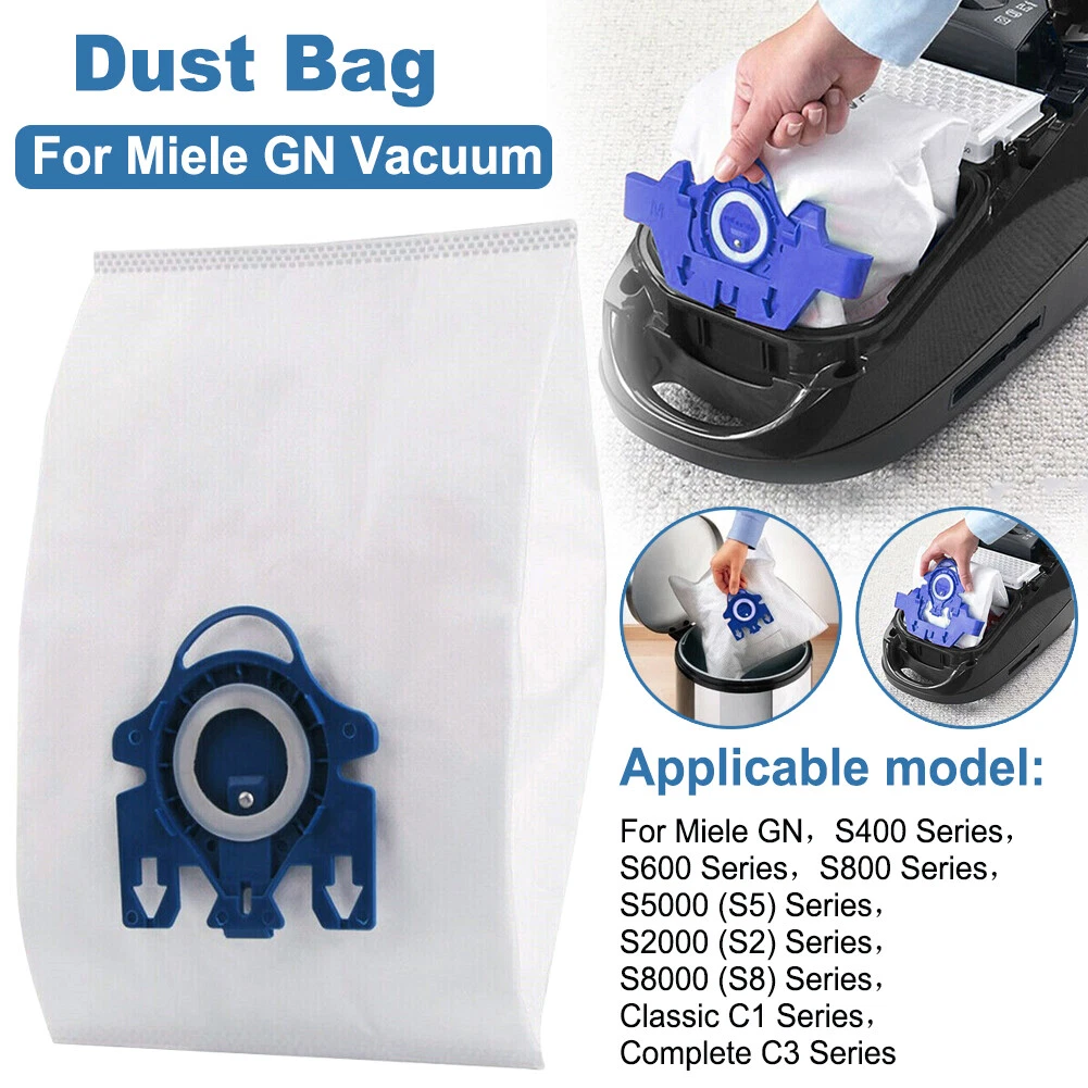 Miele GN HyClean 3D Efficiency Dust Bags for Miele Vacuum, 2-Boxes of 4  Bags & 2 Filters