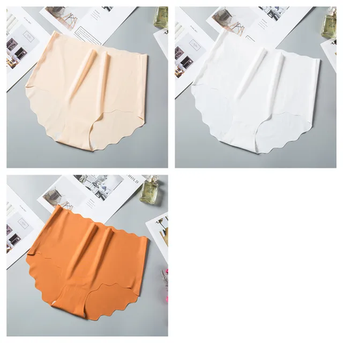 3Pcs/Set Seamless Panties Women Ice Silk Underwear Invisible Hip Lift Briefs Fem - Picture 22 of 24