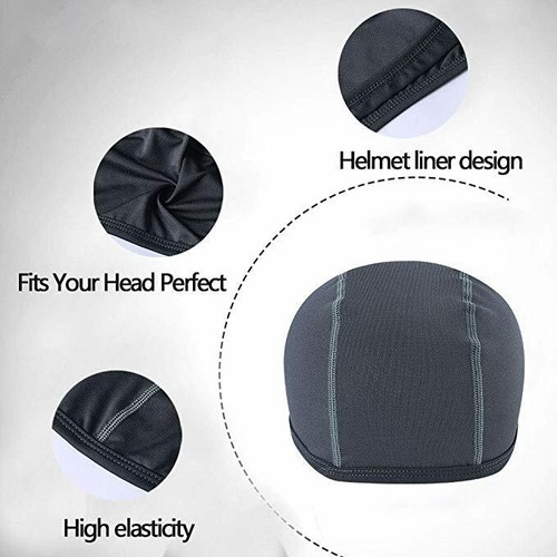 Cooling Skull Cap Helmet Liner Sweat Wicking Cycling Running Hat for Men Women - Picture 7 of 19