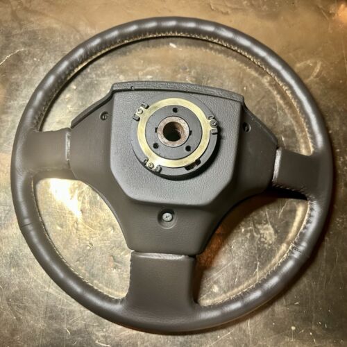 Toyota Land Cruiser 80 Series Brown Rare JDM Steering Wheel Tan FZJ80 HDJ81 OEM - Picture 2 of 16