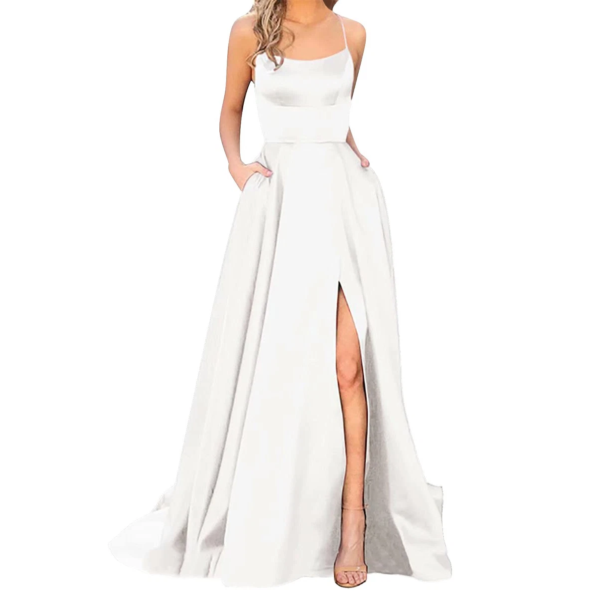 Long white hotsell graduation dress