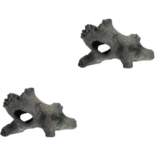 2 Count Hideout House Reptile Tank Habitat Decor Shelter Sleeping officiel Cave