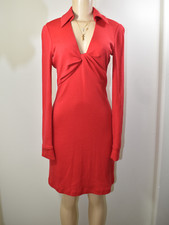 NWT $468 DIANE VON FURSTENBERG Size 4 Twist Dress in Poppy Red D936801S15