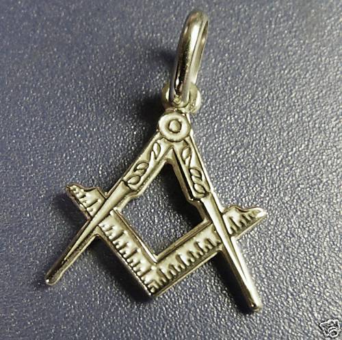Pendentif Franc-Maçon - Compas Et Equerre Brillants - Argent 925 (2g) - Réf. #26384 - Neuf Avec étiquettes