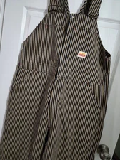 1960's Penney's Pay-Day Big Mac Union Made Express Stripe Zipper Front OVERALLS 