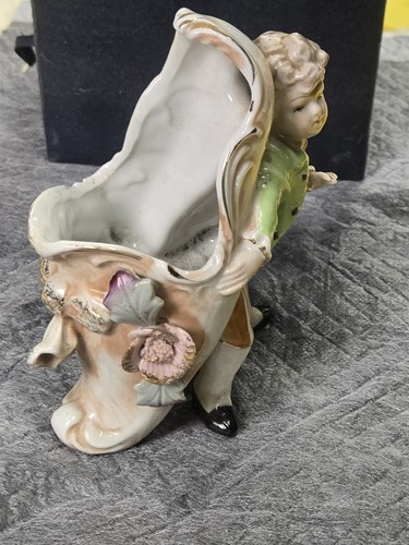 Estatuilla jarrón victoriano vintage de porcelana Camille Naudot para niño**71-4 - Imagen 7 de 11