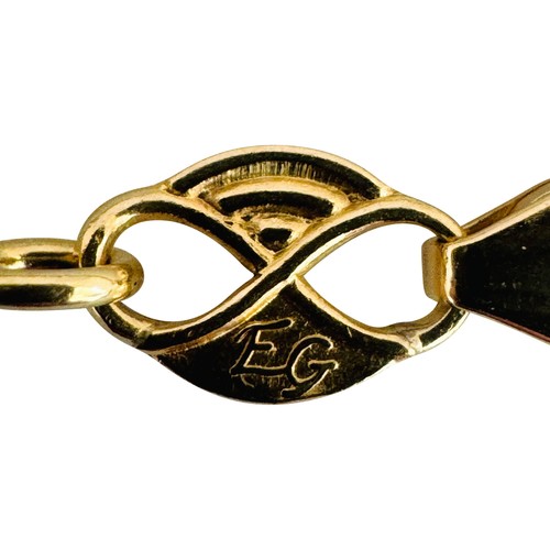 Bracciale Rolo Link Oro Giallo 14k 8,6g Luce Cava 6,5mm Italia 8" - Foto 8 di 10