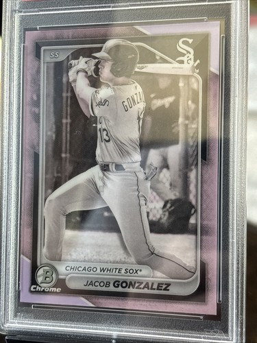 2024 Bowman Jacob Gonzalez Pearl Refractor Prospect RC BCP41 PSA 10 GEM MINT - Bild 2 von 3