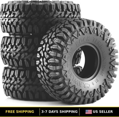 1.9 RC Crawler Tires Soft Rubber Mud Slingers Grappler Wheels with Foam Tyre