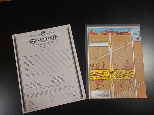 Dungeons & Dragons Gazetteer The Atruaghin Clans TSR 1991 ToC & Map Only