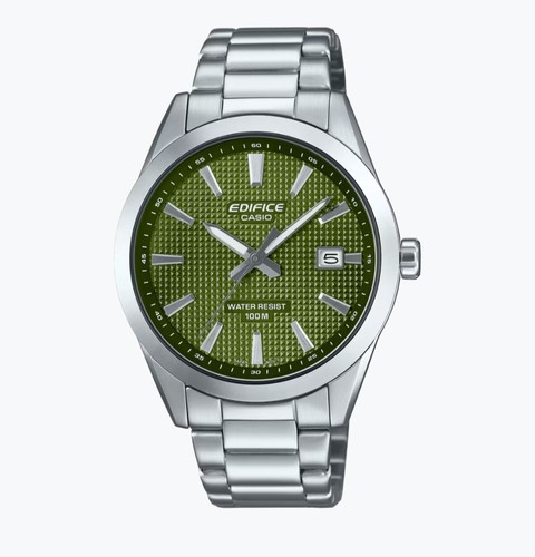 NEW 2025 Casio Edifice EFV-160D Men’s Watch Stainless Steel 100M Date Black Blue - Picture 1 of 4