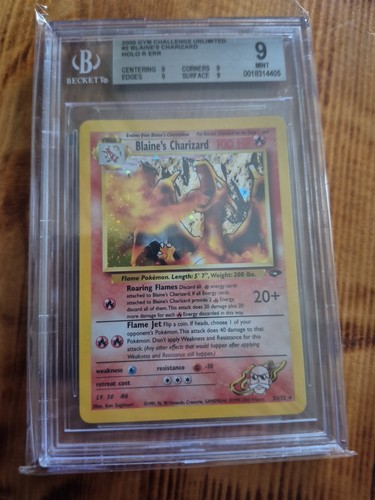 Blaine’s Charizard 2/132 Holo Rare Gym Challenge Pokemon PSA Error BGS 9 - Picture 1 of 2