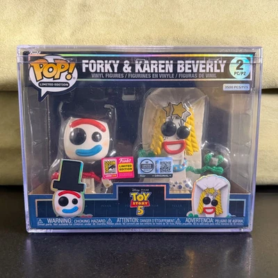 Funko Pop Disney Pixar Toy Story 5 Forky & Karen Beverly 2 Pack SDCC 2026 Figure - Image 1 of 4