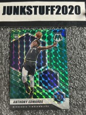 2020-21 Mosaic Anthony Edwards 201 Green Prizm Rookie RC Dunking TimberWolves