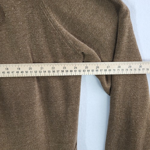 J. Crew Juliette Collarless Sweater-Blazer Women XXL Brown Linen Duster Cardigan - Picture 6 of 10