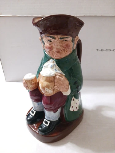 Vintage Royal Doulton #8322 OLD CHARLIE Character Toby Jug Pitcher 8.5” Tall