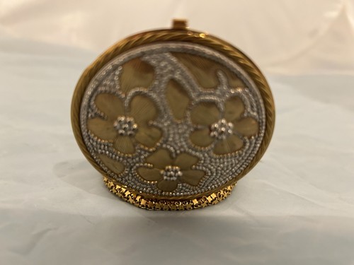 Vintage EVANS Silber & Gold Töne Mesh Bottom Floral Cover Top Zustand - Bild 8 von 8