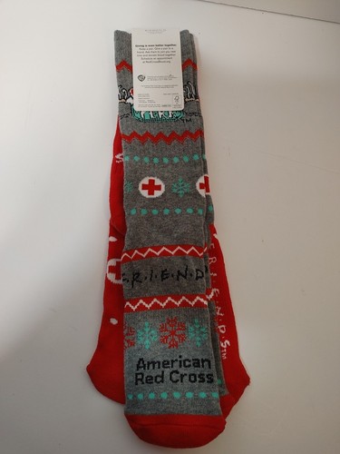 2 pair Crew WB FRIENDS American Red Cross Socks Turkey W/glasses Central Perk - Picture 2 of 4