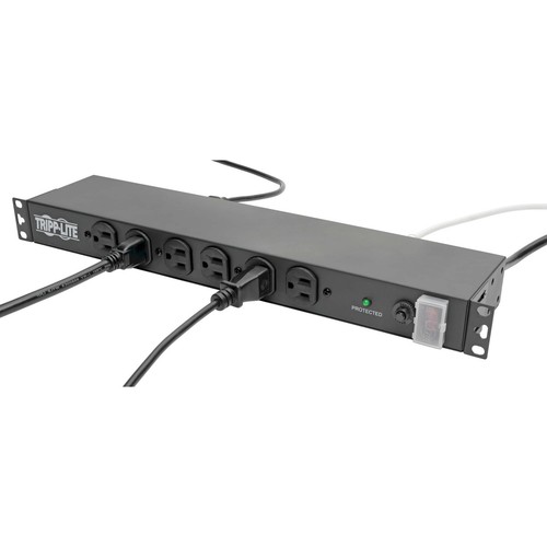 Tira de alimentación protectora contra sobretensiones Tripp Lite 15A con 14 tomas de corriente PDU 1U - Imagen 2 de 7