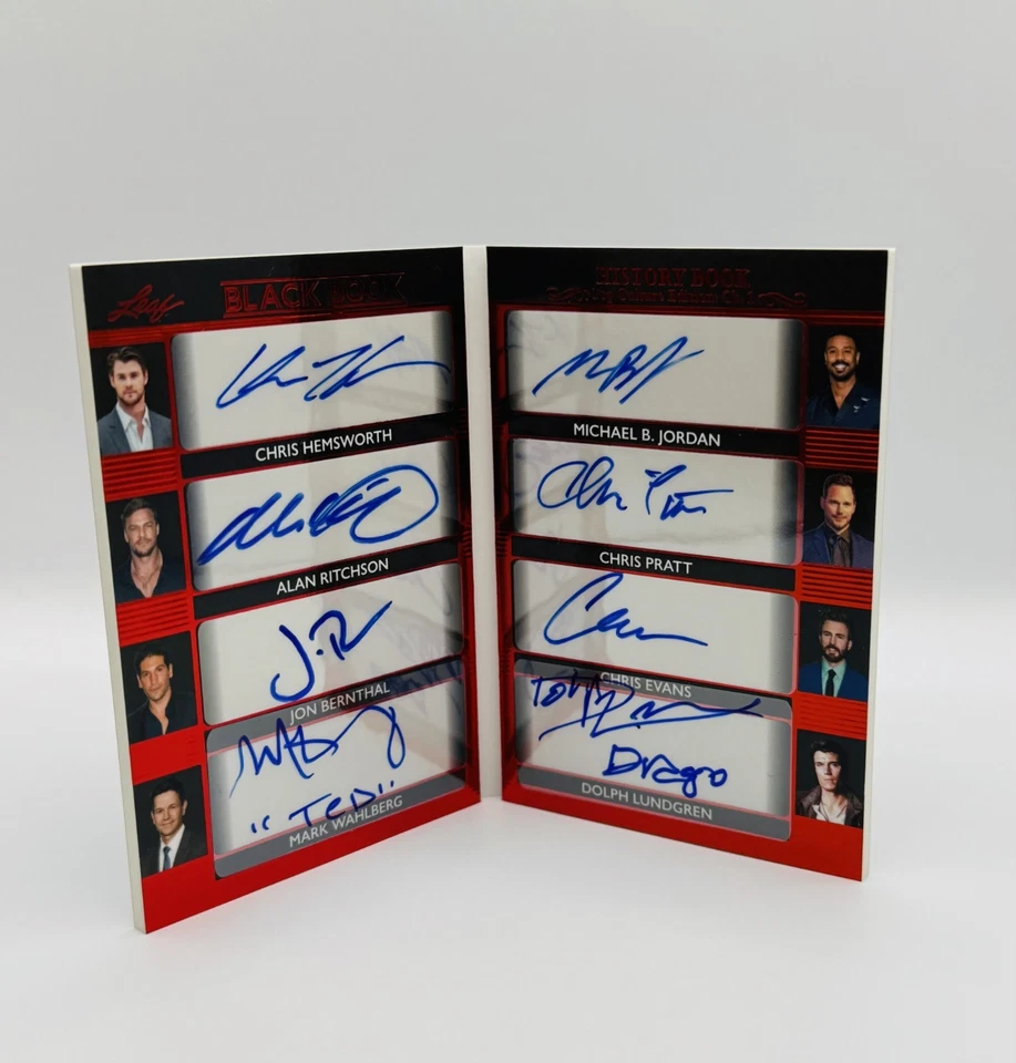 Leaf Black Book Pop Culture 8 签名小册子 1/2 Hemsworth Evans Pratt MBJ🔥 — 第 2/4 张图片