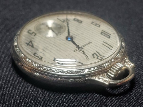 1926 South Bend Studebaker 14K White Gold Filled Pocket Watch - Keeping Time - Bild 16 von 21