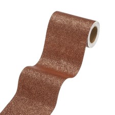 4" x 118" Brown Glitter Wallpaper Border, Peel and Stick Sparkle Paper Border