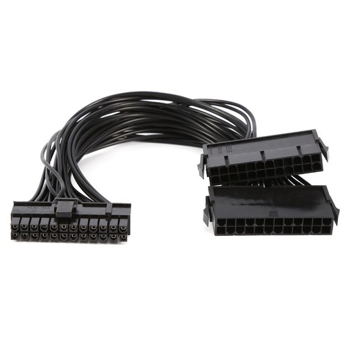24Pin Mining Dual PSU Adapter ATX Power Supply Cable Connector For Mining 30c DB