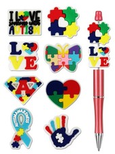 8Pcs Silicone Focal Beads for Pens   Premium Soft, Durable Large, Autism1