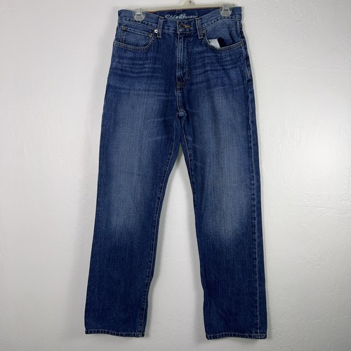 Eddie Bauer Men’s Blue Denim Jeans 30x32 Relaxed Straight Fit, Specially Dyed - Picture 1 of 7