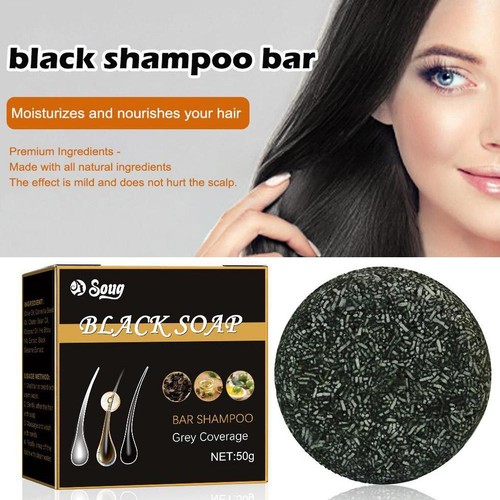 Hair Shampoo Black Bar Soap Polygonum Gray Hair Black Dyes Men & Women2025 - Picture 7 of 12