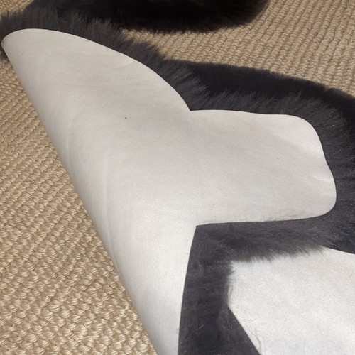 Mon Chateau Bunny Dinosaur Shape Faux Fur Shaped Brown Rug NEW - Picture 7 of 7