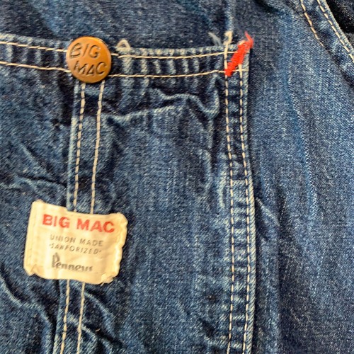 Vintage Big Mac Latzhose Union Made Sanforized Square Bak Blau Denim XXL - Bild 11 von 11