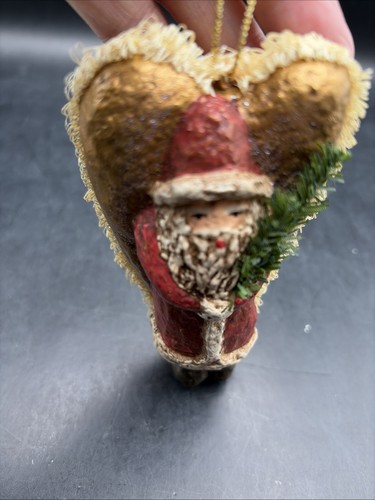 Vintage Belsnickle Pappmaché Weihnachtsmann Ornament - Bild 6 von 8