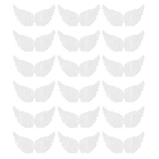 18Pcs Angel Wings for Crafts, White Angel Wings Wings(5.3 Inch)