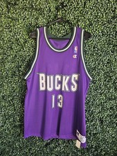 Mens Size 44 Champion Milwaukee Bucks Glenn Robinson #13 Basketball Jersey