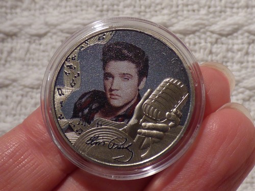 Moneda Media Corona Gibraltar 2021 - Elvis Presley - Imagen 2 de 4