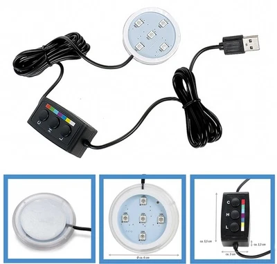 ALL RIDE LED Beleuchtung Poppy Lufterfrischer USB Anschluss 7 Farbwechsel LKW Auto KFZ