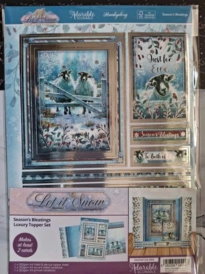 Hunkydory Let It Snow Luxury Topper Set "Season's Bleatings" fa 2 carte