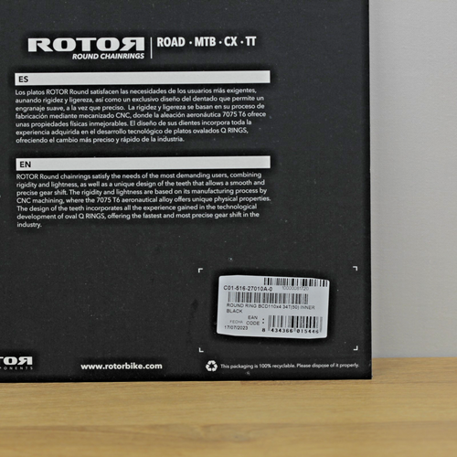 ROTOR Round Ring BCD110X4 34T (For 50T) INNER BK C01-516-27010A-0 - Picture 4 of 4