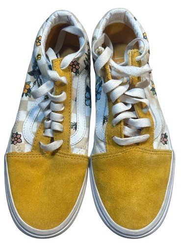 Vans Schuhe Damen 7 Old Skool Floral Print Sneaker 507698 gelb weiß Wildleder - Bild 2 von 7