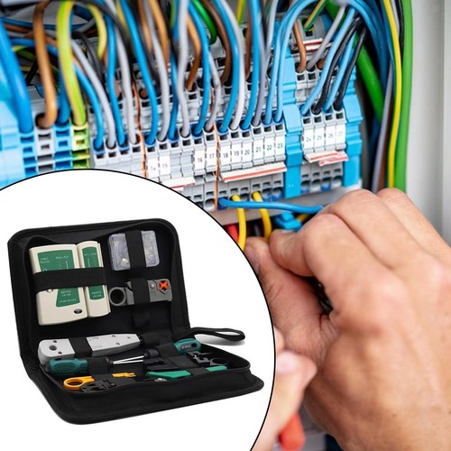 Kit d'outils réseau 11 en 1 4p 6p 8p portable avec outil d'étanché Ethernet - Photo 2/6