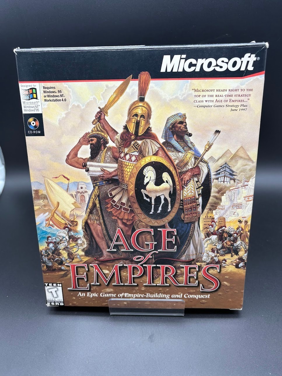 Age of Empires PC Big Box w/ Manual, Insert, & Unit/Tech Chart - NO GAME/DISC