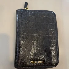 Miu Miu Planner Agenda Notebook With Black Leather Zip Cover DEFECT