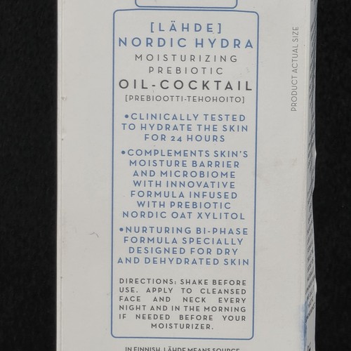 Lumene Nordic Hydra feuchtigkeitsspendendes präbiotisches Öl - Cocktail - pflegende Bi-Phase. 30ml - Bild 7 von 9