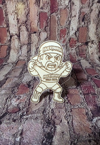 Hulk Hogan Hulkamania Tribute Laser Engraved Wood Magnet #2 - Picture 2 of 4